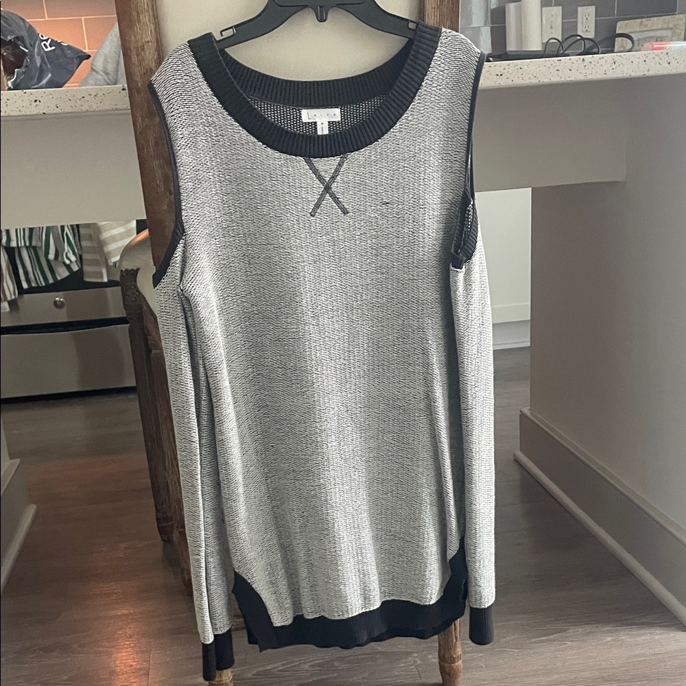 Leith Black and Gray Tank Top
